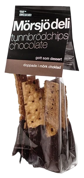 Tunnbrödchips Chokladdoppade
