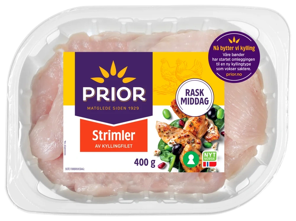 Prior Strimler av kyllingfilet 400g