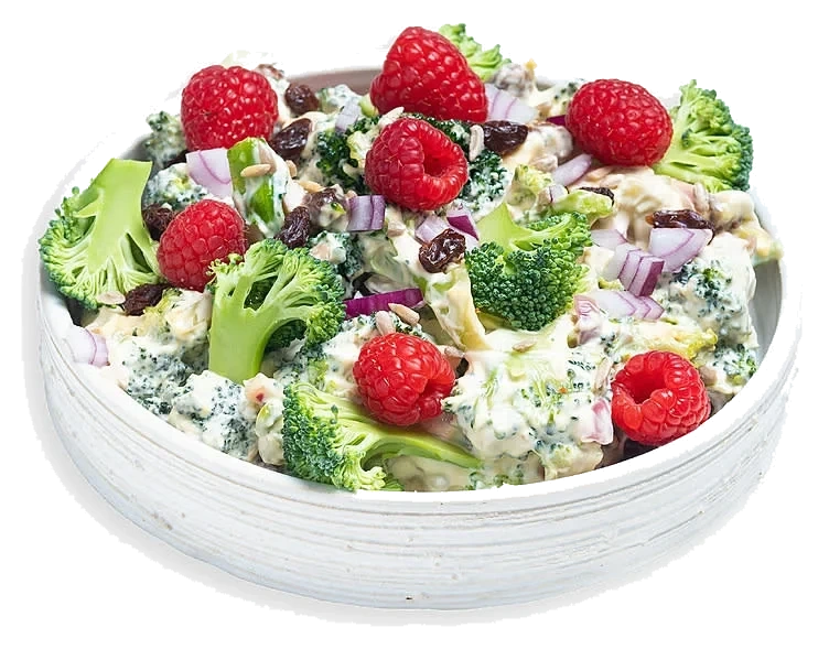 Brokkolisalat m/Bringebær pr Kg