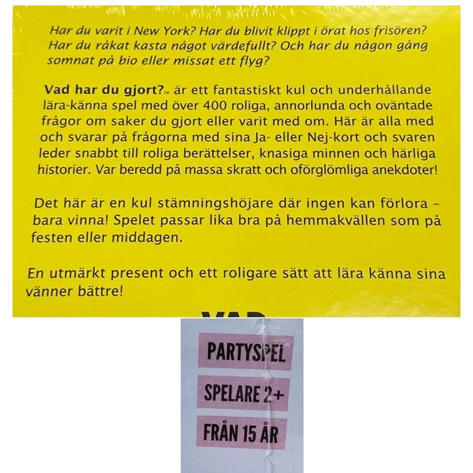 Spel: Vad har du gjort?