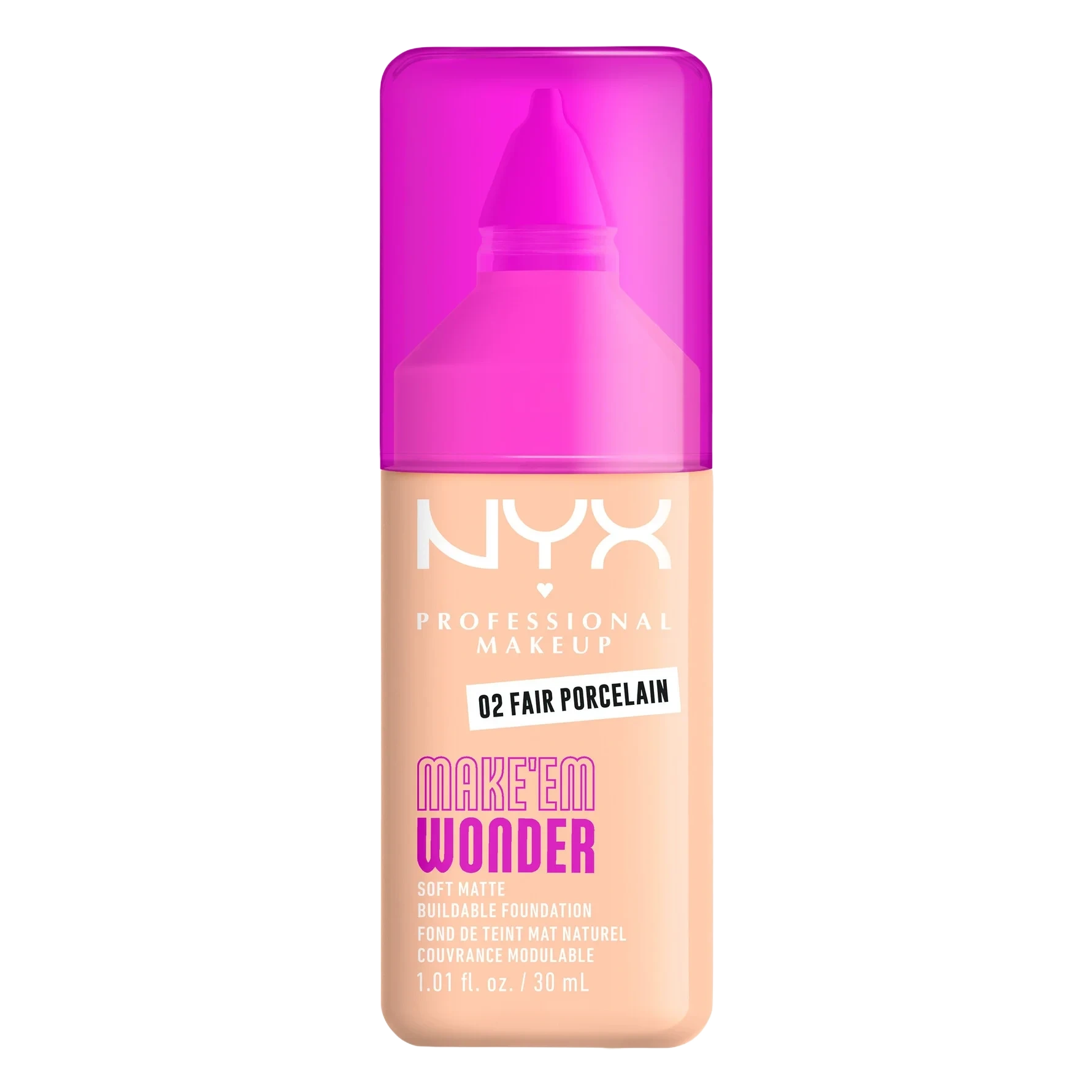 NYX PROFESSIONAL MAKEUP Make Em Wonder Foundation 02 Fair Porcelain