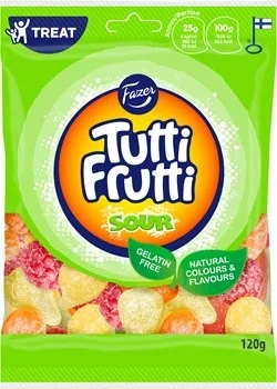 Fazer Tutti Frutti Sour Godteri 120g