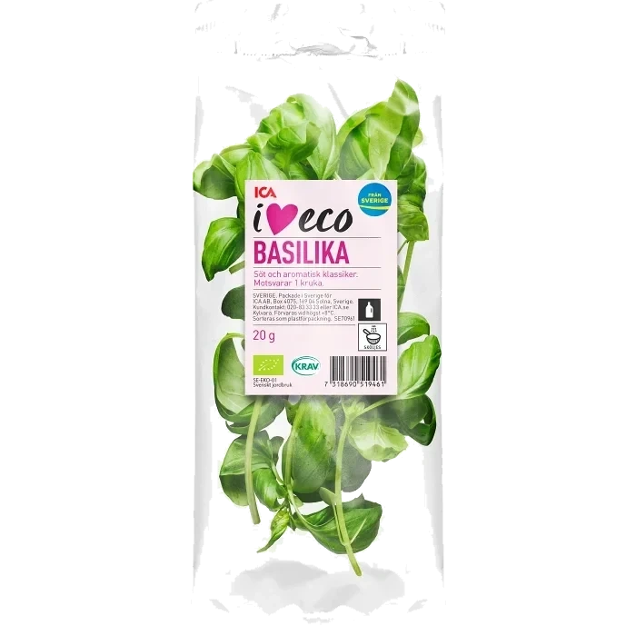 Basilika flowpack 20g Ekologisk Klass 1 ICA I love eco