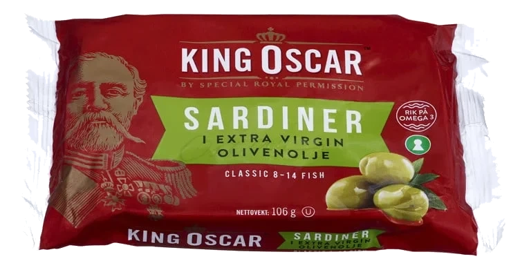 Sardiner i olivenolje   106g