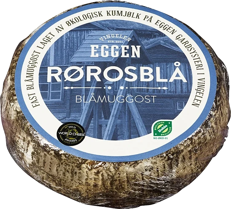 Rørosblå økol. hel fast blåmuggost  ca2kg  kg