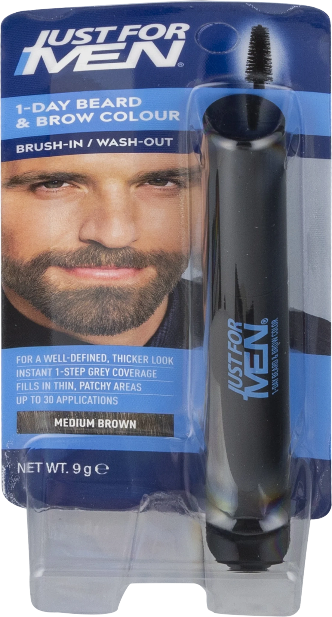1-DAY BEARD & BROW COLOUR, MEDIUM BROWN