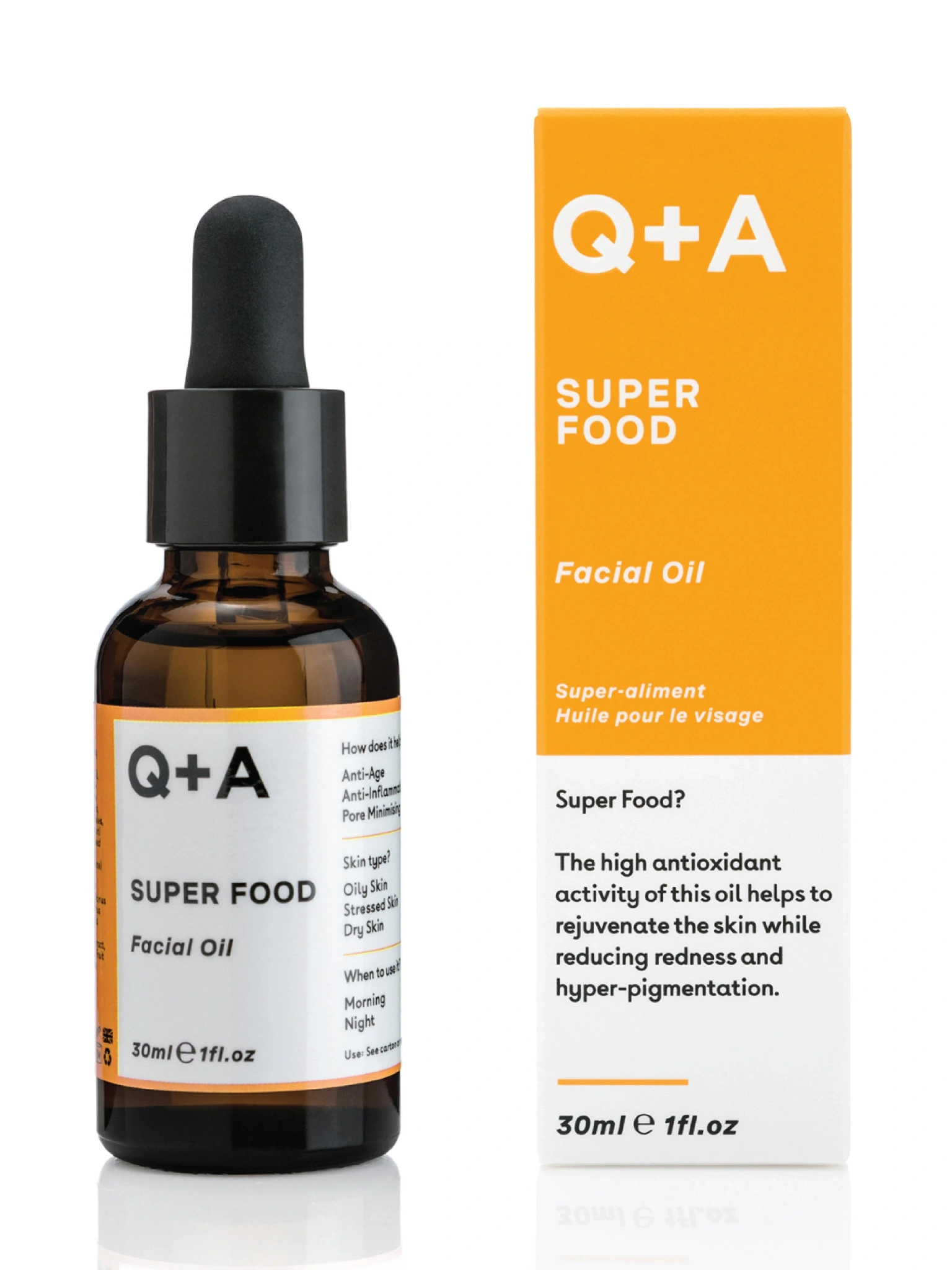 Q+A Super Food Facial Oil, 30 ml