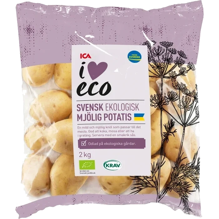 Mjölig potatis 2kg KRAV ICA I love eco Klass 2