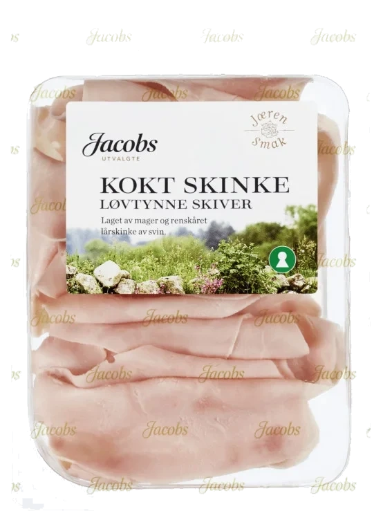 Kokt Skinke Løvtynne skiver 100g Jacobs