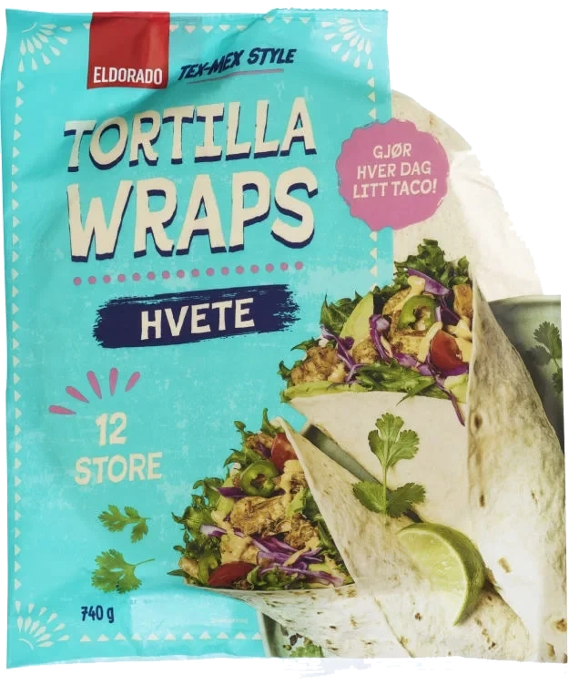 Tortilla Wraps Hvete 12stk 740g Eldorado
