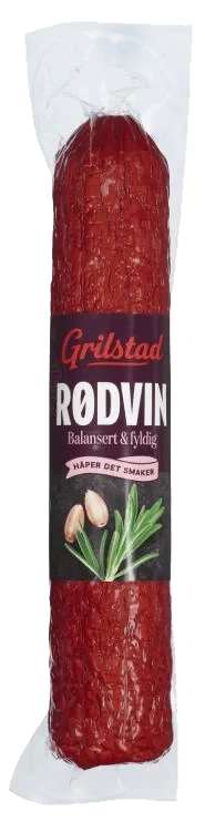 Rødvinspølse 240g Grilstad