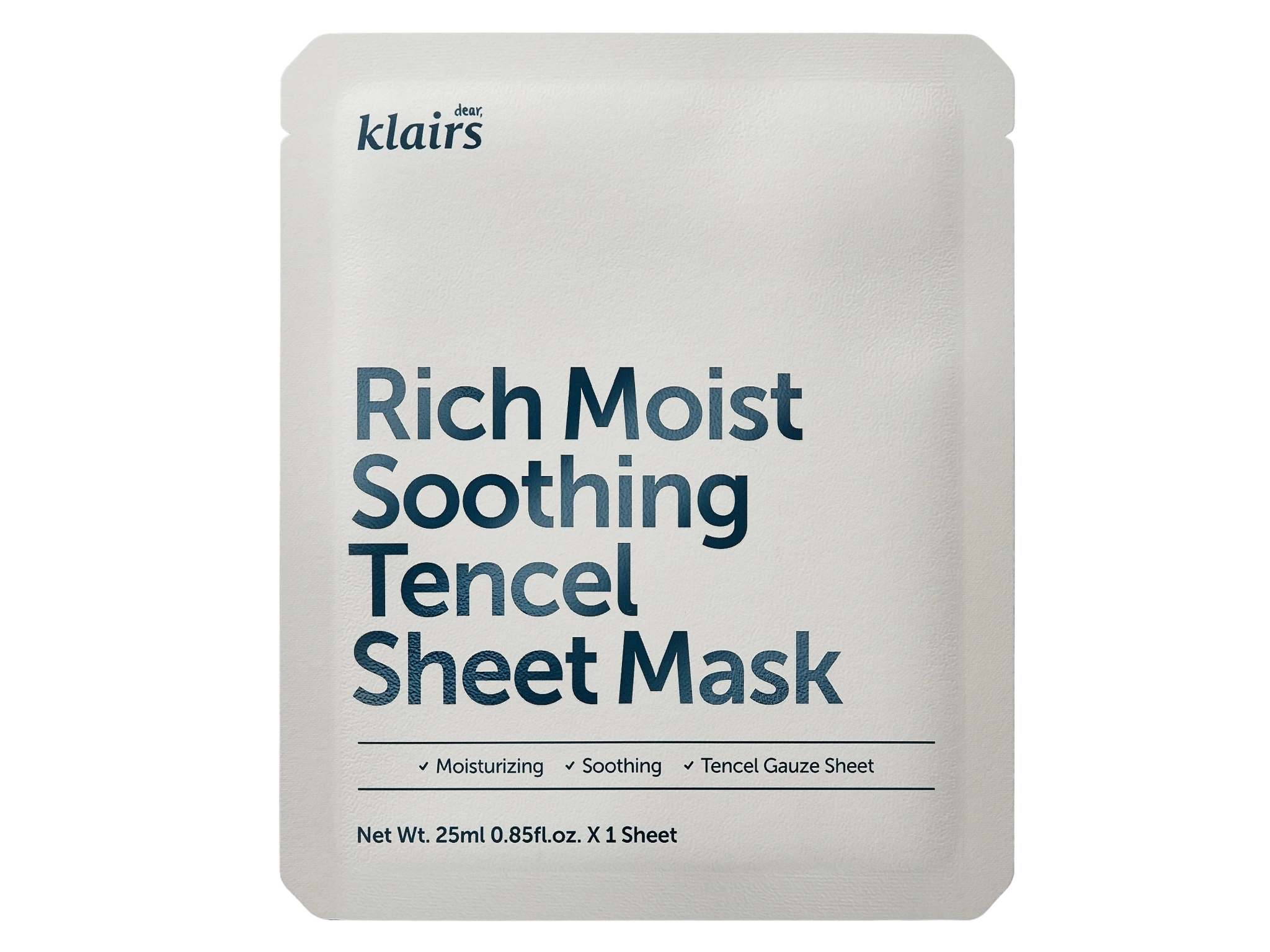 Klairs Rich Moist Soothing Tencel Sheet Mask, 1 stk.