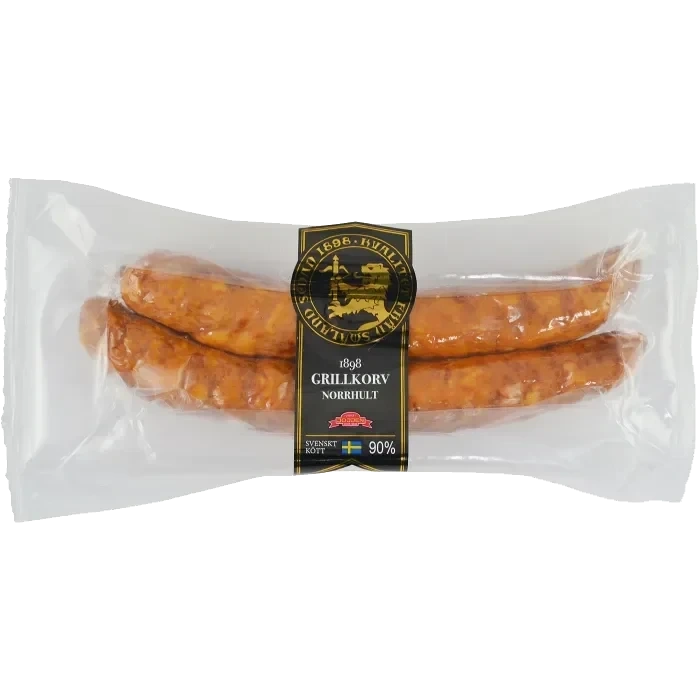 Grillkorv Norrhultsgrill 1898 90% Kötthalt 230g Hirschmans Charkuteri