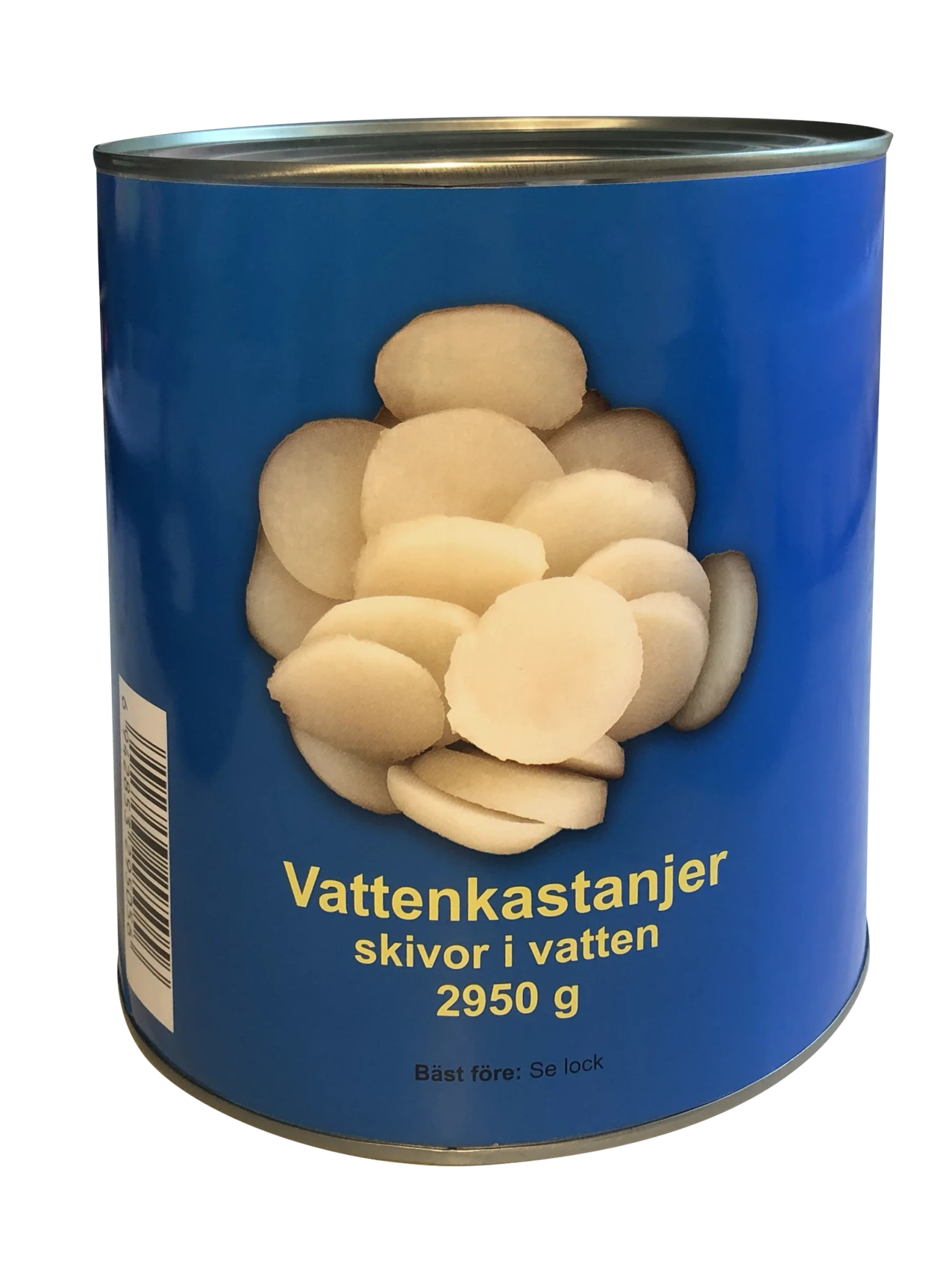 Vattenkastanjer skivor i vatten