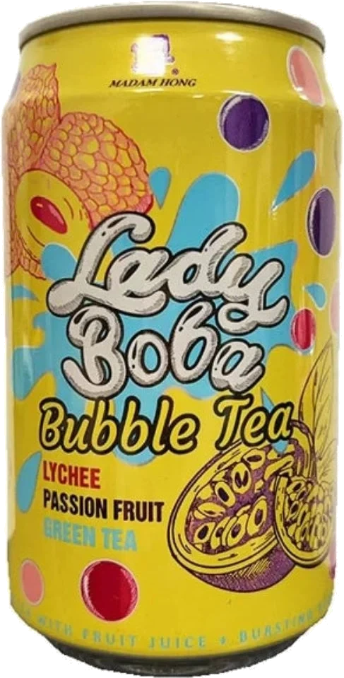 Madam Hong Passionfruit Lychee Bubble Tea 320ml