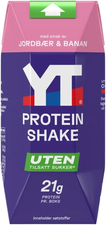 Yt Proteinshake Jordbær&Banan 300ml Tine