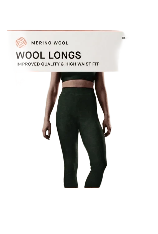 Wool Longs Sport Olive Melange S Pierre-Robert