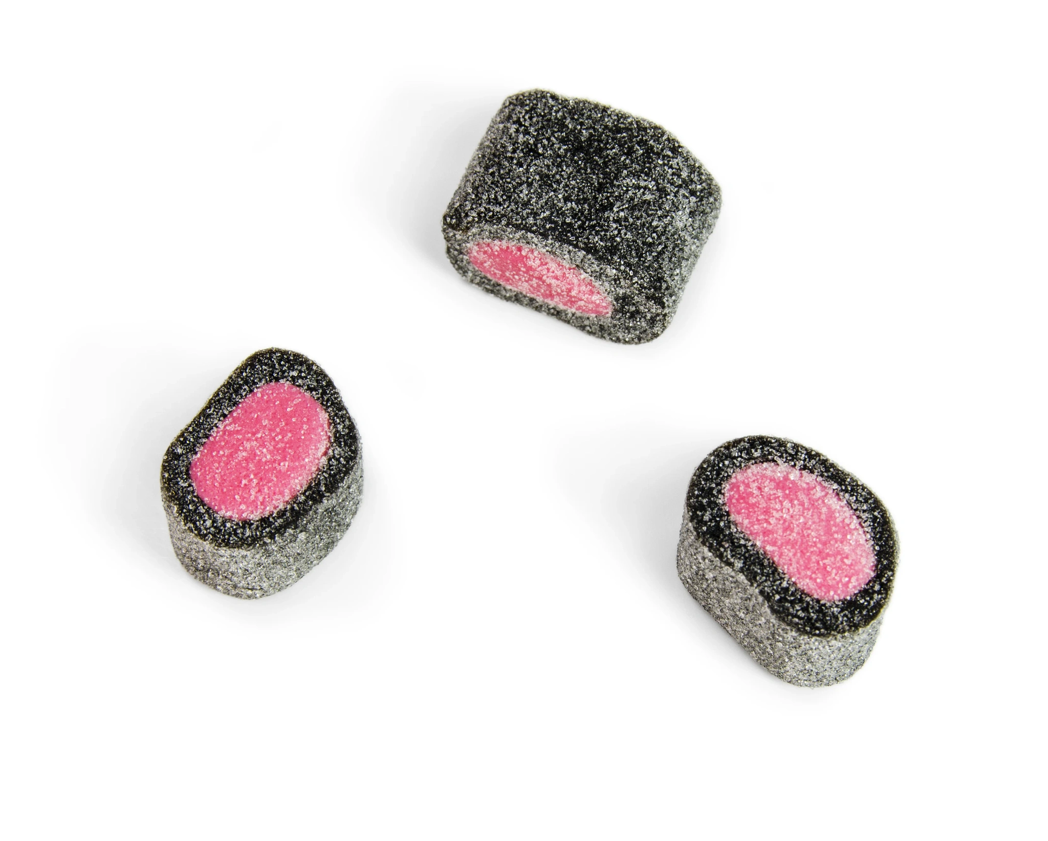 Jordgubbsfylld lakrits, sockrad