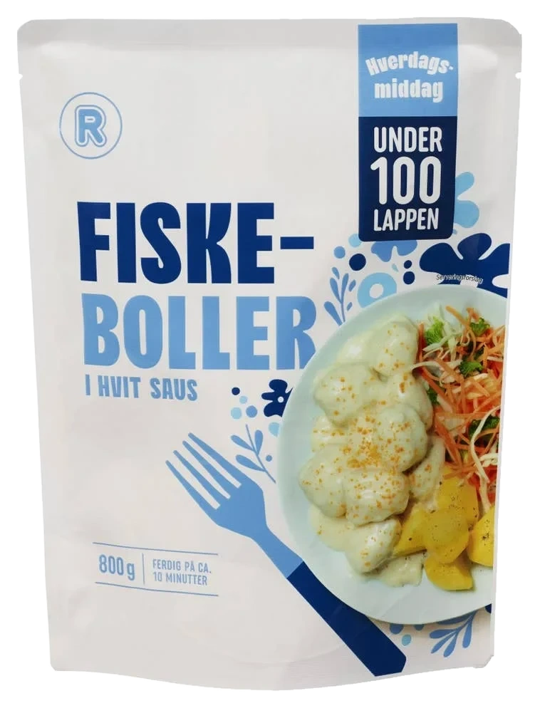 R Fiskeboller i hvit saus