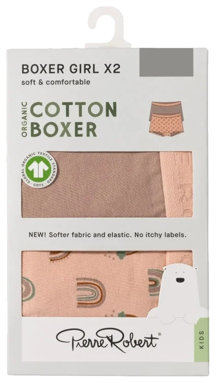 Boxer Cotton Girl Rosewood-Powder 110-116