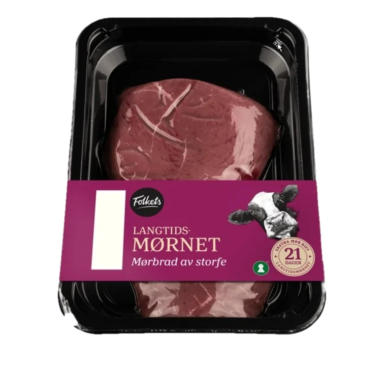 Storfe Mørbrad skivet Ca385g Folkets