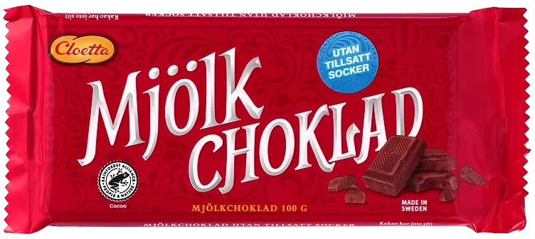 Mjölkchoklad Utan Tillsatt Socker Chokladkaka