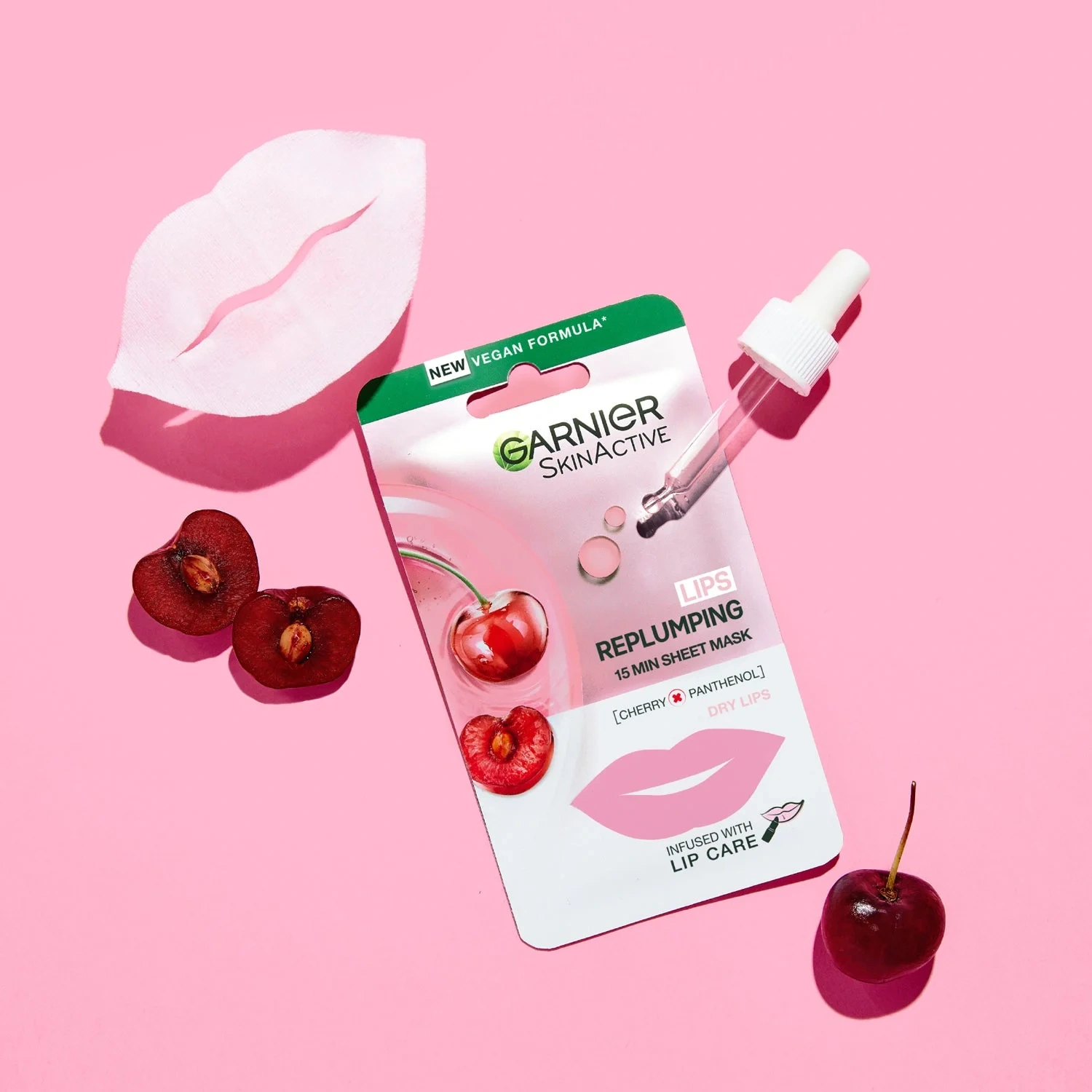 Garnier Lips Replumping 15 min Sheet Mask Cherry