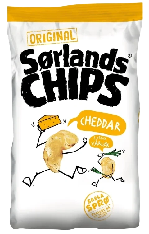 Sørlandschips Cheddar&Vårløk 180g