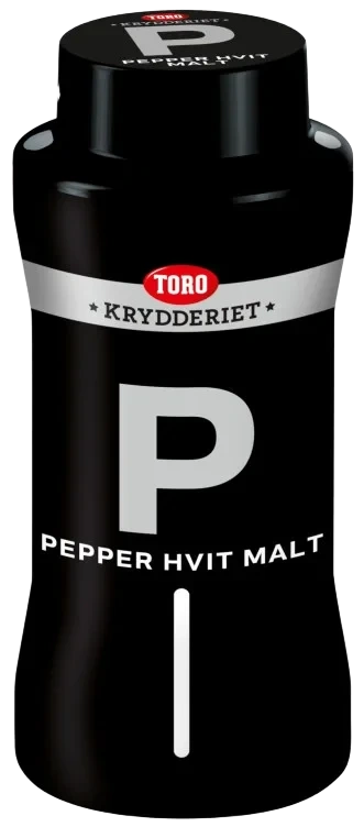 Pepper Hvit Malt 400g Toro Krydder