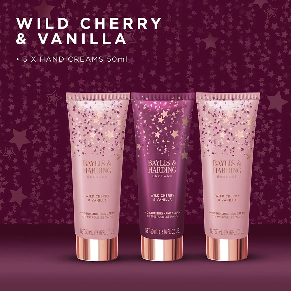 Baylis & Harding Wild Cherry & Vanilla Luxury Hand Treats Gift Set, 1 sett