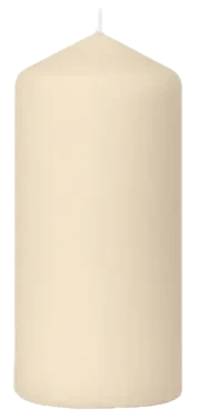 Stumpenkerze matt Sand