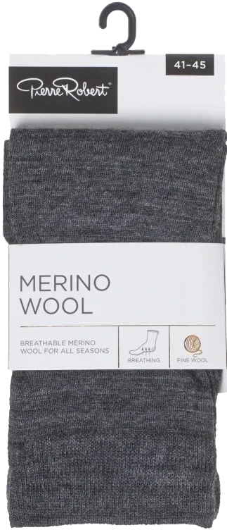 Herresokk Wool Grey 41-45 Pierre-Robert