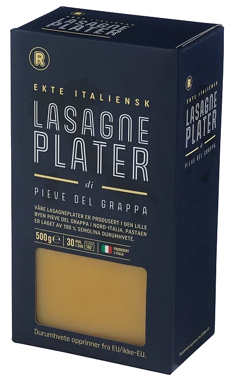 Lasagneplater  500g