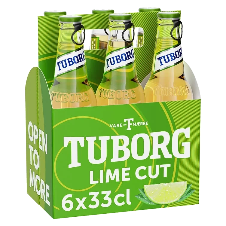 Tuborg Lime Cut 0,33lx6 flaske