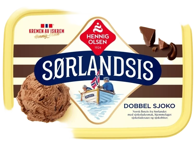 Sørlandsis Dobbel Sjoko 1,2l Hennig-Olsen