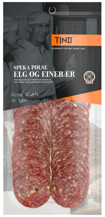 Speka Pølse m/Elg&Einebær 100g Tind