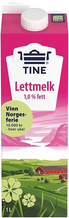 Tine Lettmelk 1% 1l