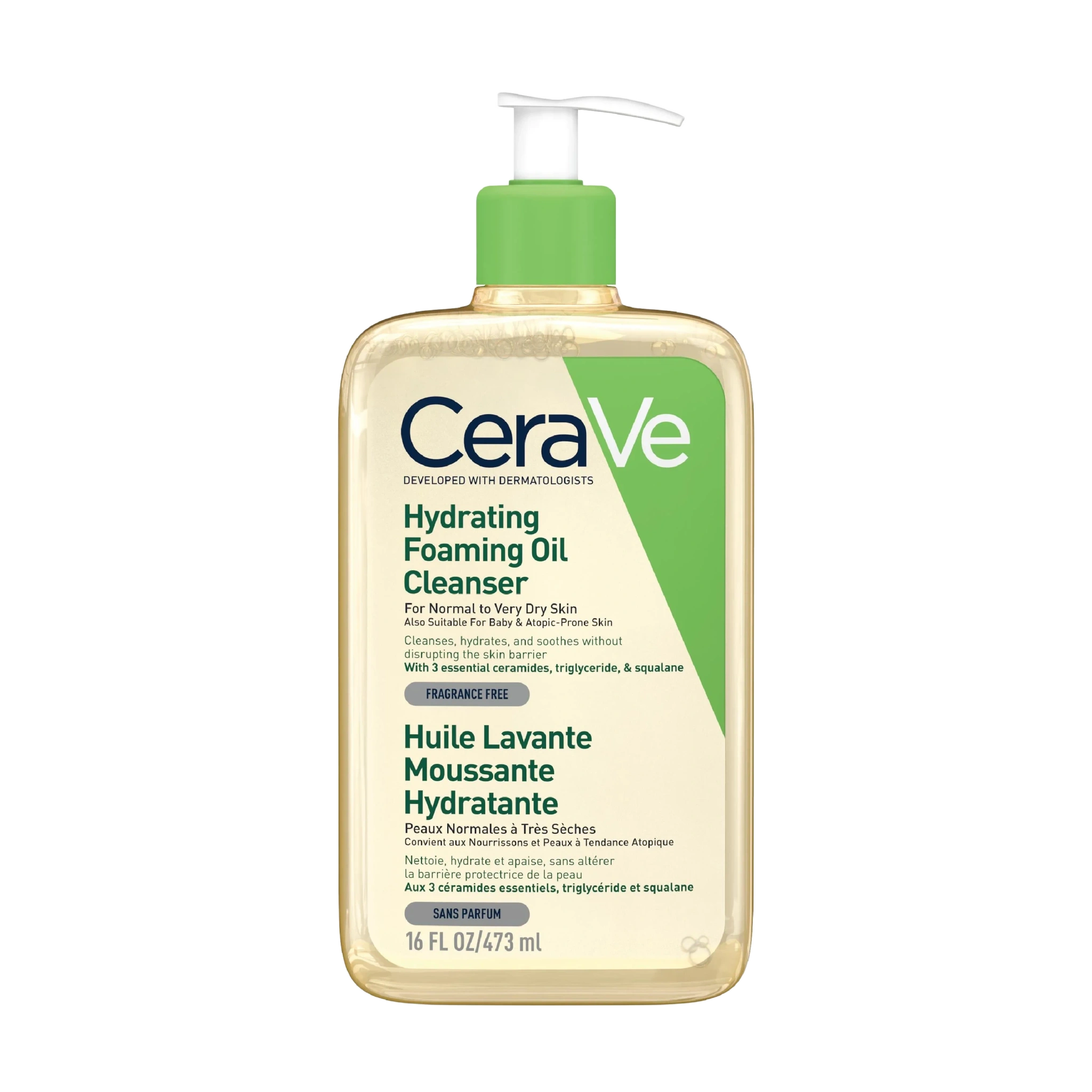 CeraVe Hydrating Foaming Oil Cleanser, 473 ml