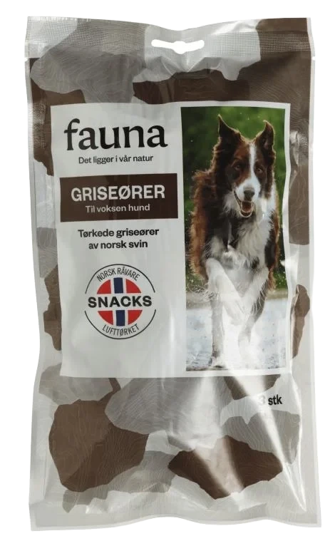 Griseører til Hund 3stk Fauna
