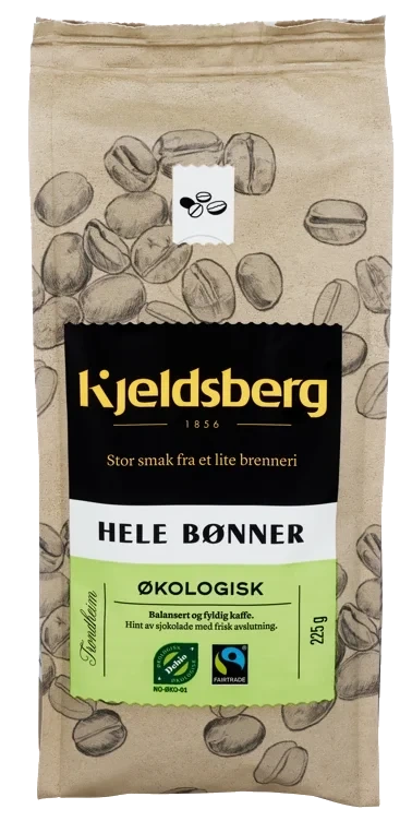 Kaffe hele bønner fair trade økol.   225g