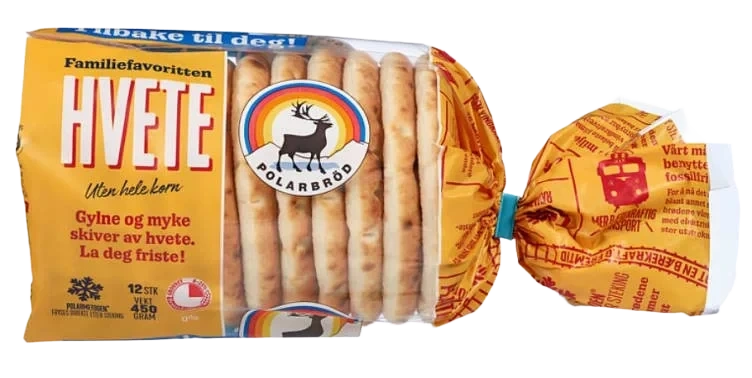 Polarbrød Hvete 12stk 450g