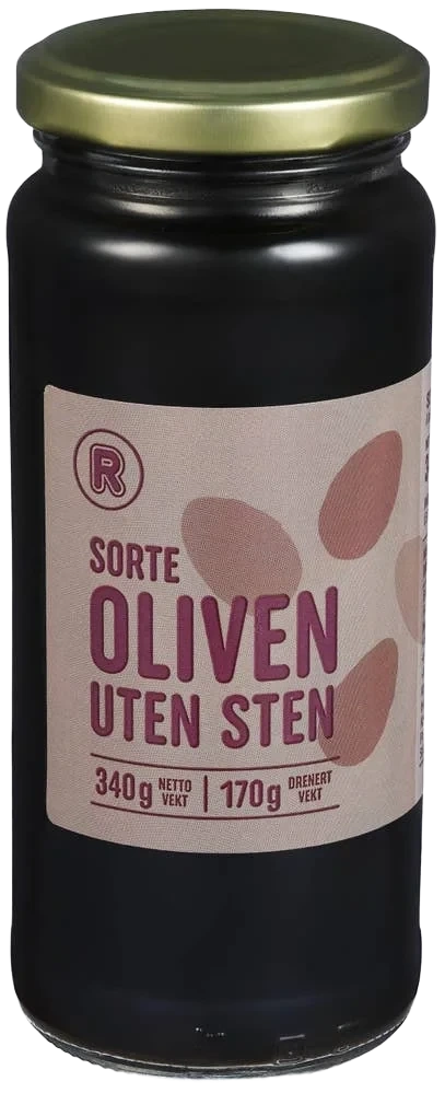 Sorte oliven Uten sten, 340 g