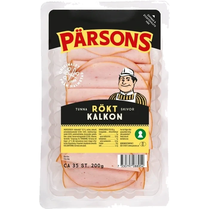Kalkon Rökt Tunna Skivor 200g Pärsons