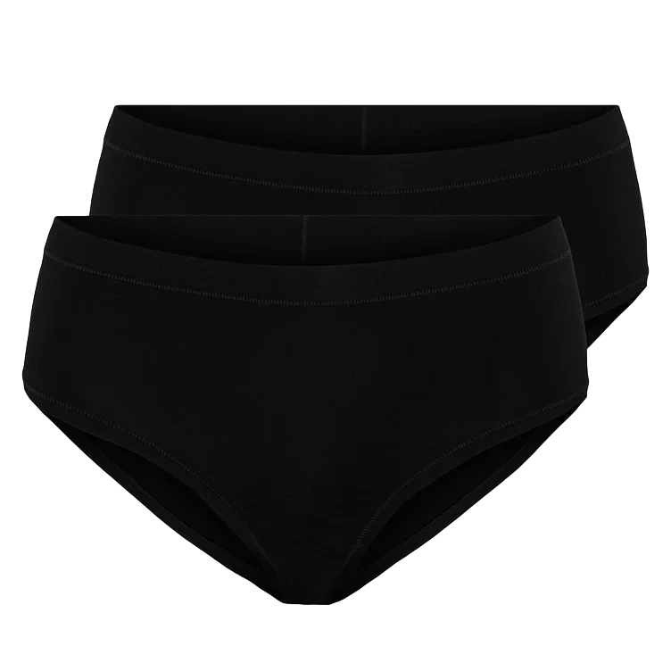 Truse Cotton X2 Dame Black S Pierre Robert