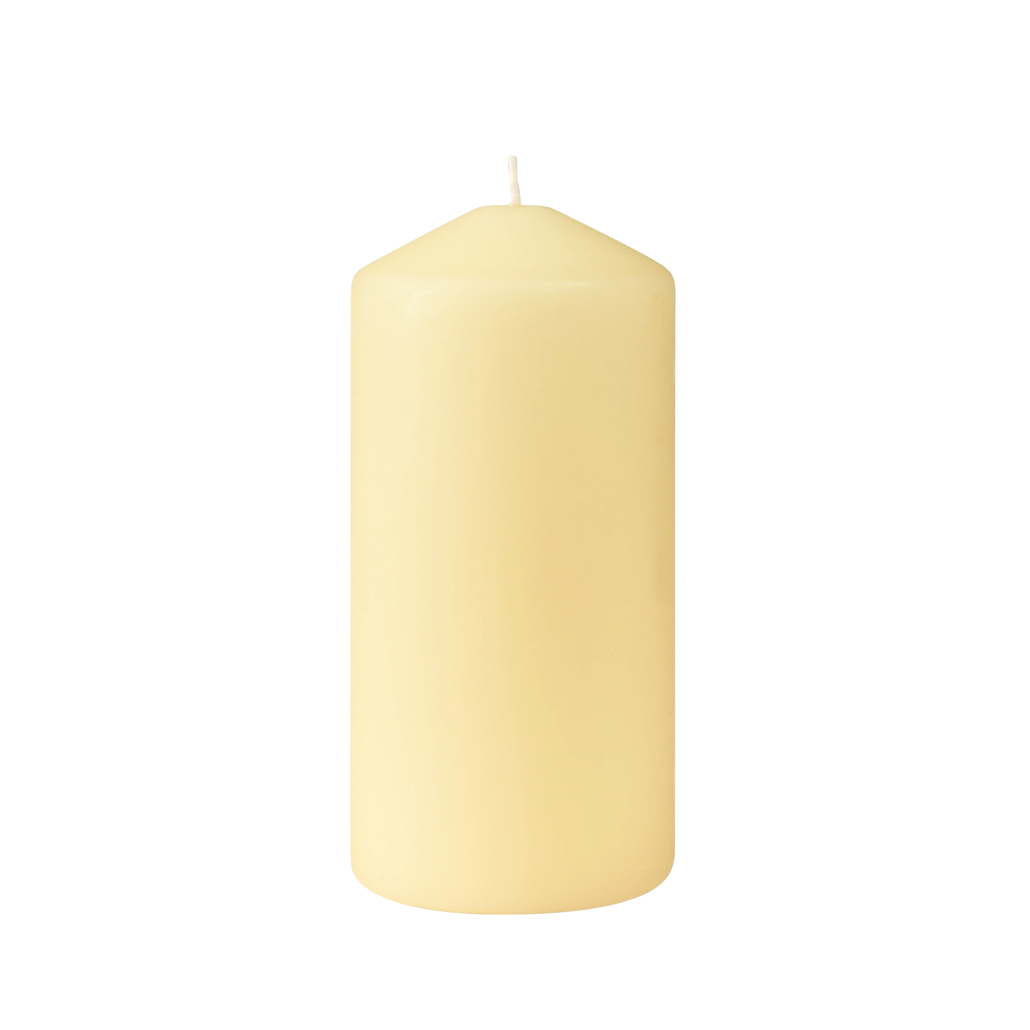 Stumpenkerze matt Cream