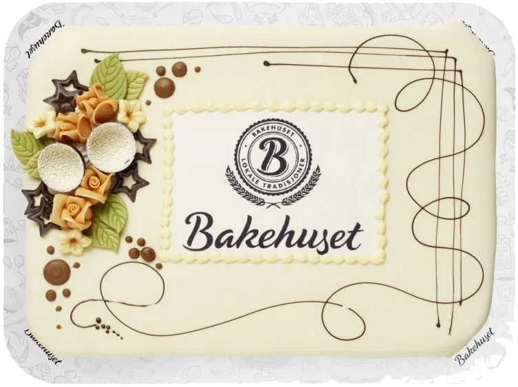 Marsipankake m/Bilde 30 Biter 3,4kg Bakehuset