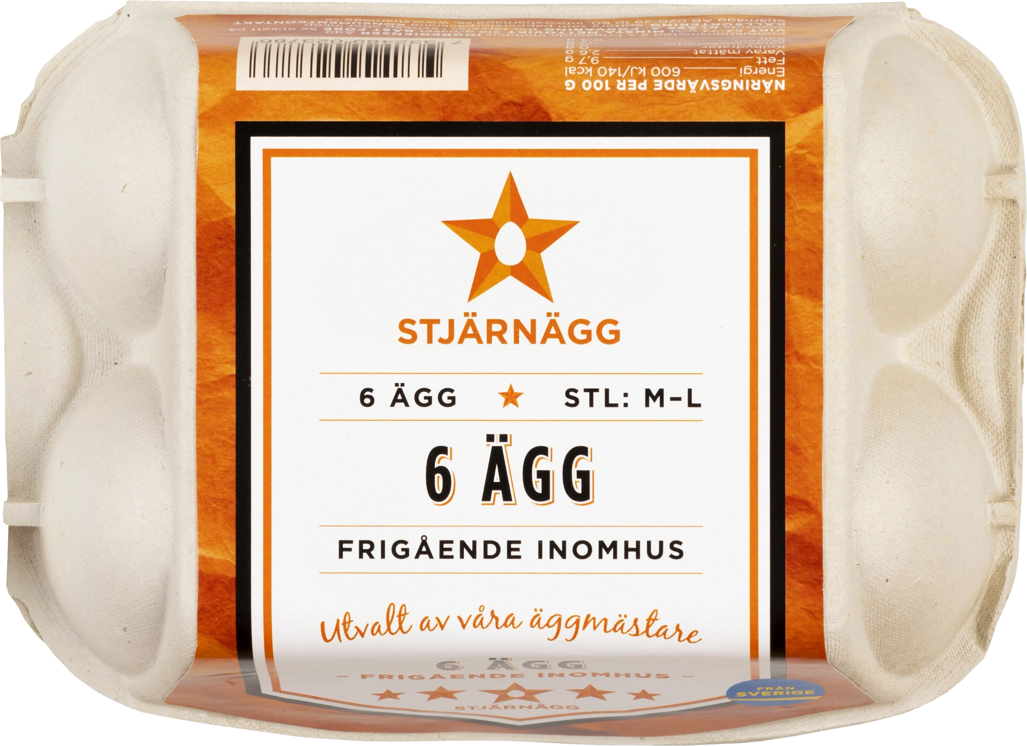 Ägg 6-p M/L frigående produktion