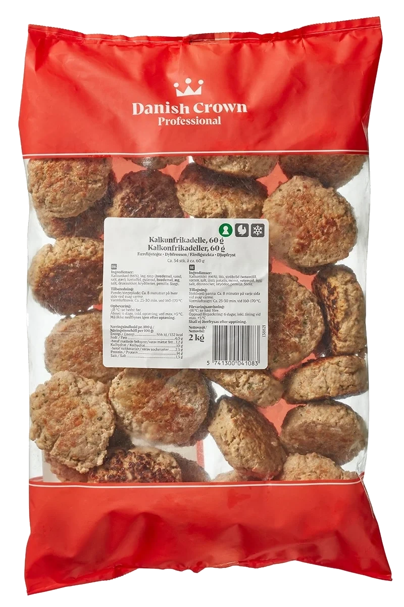 Förstekt Kalkon Frikadell 60g