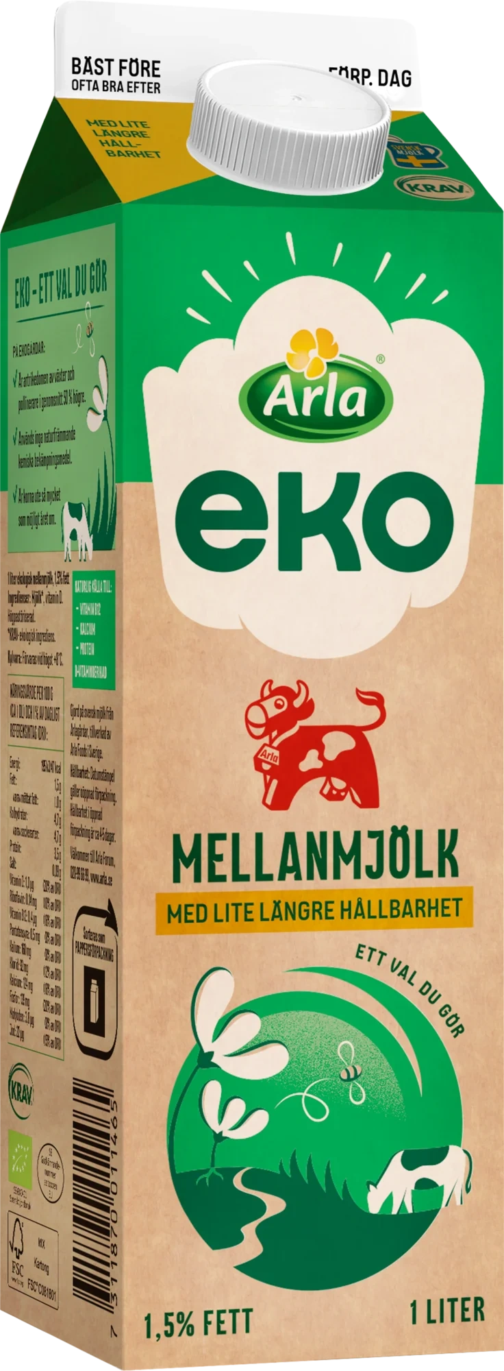 Ekologisk mellanmjölk 1.5% ESL