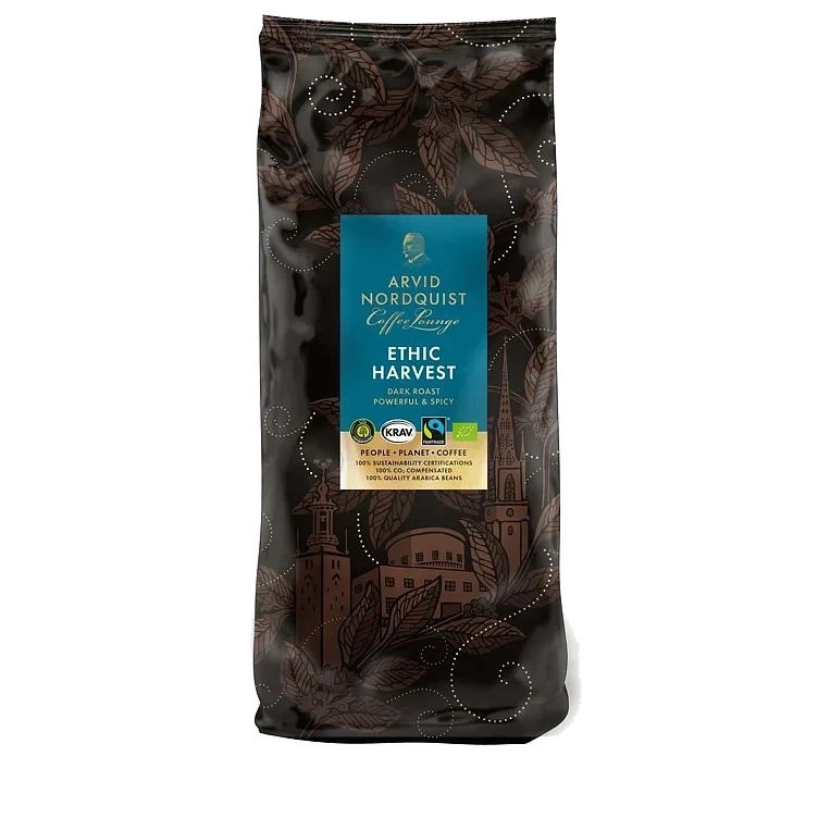 Kaffe ethic harvest hele bønner økol.&fairtrade   1kg